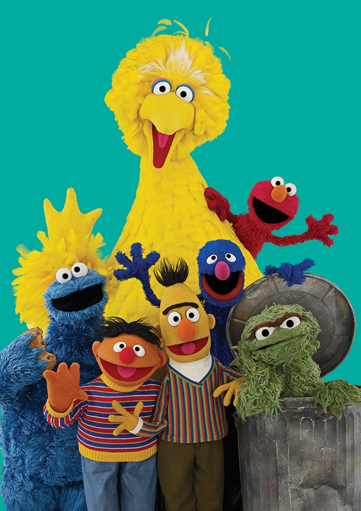 Sesame Street The Gang Cookie Monster Elmo Big Bird Oscar Greeting Card